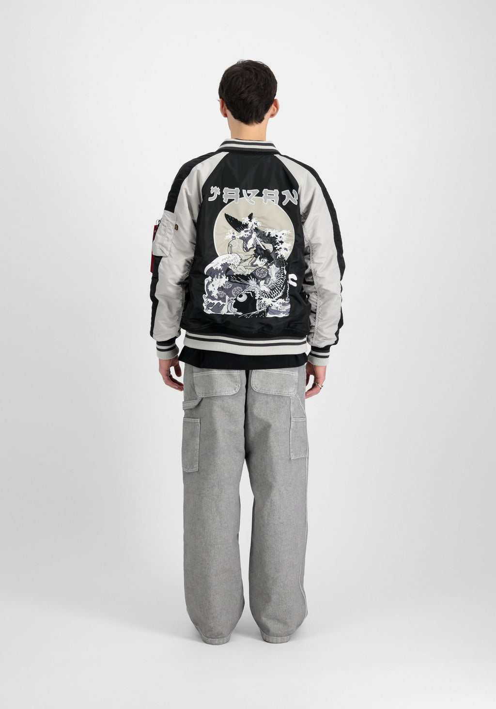 Alpha Bomberjacke 146101-03 Japan Warrior Black/Silber