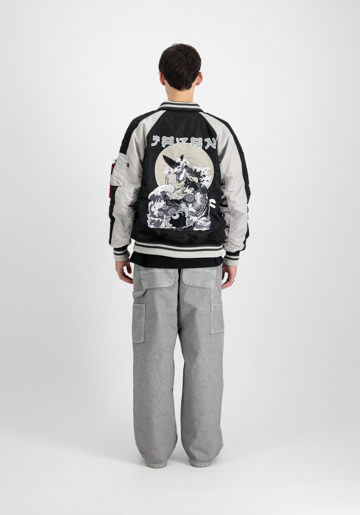 Alpha Bomberjacke 146101-03 Japan Warrior Black/Silber