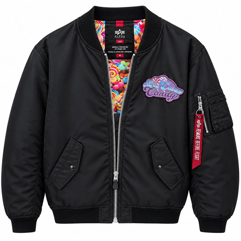Alpha Industries Bomber Jacke MA-1 Candy Crew Black